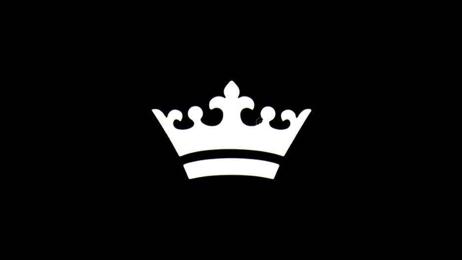 Корона на чёрном фоне логотип