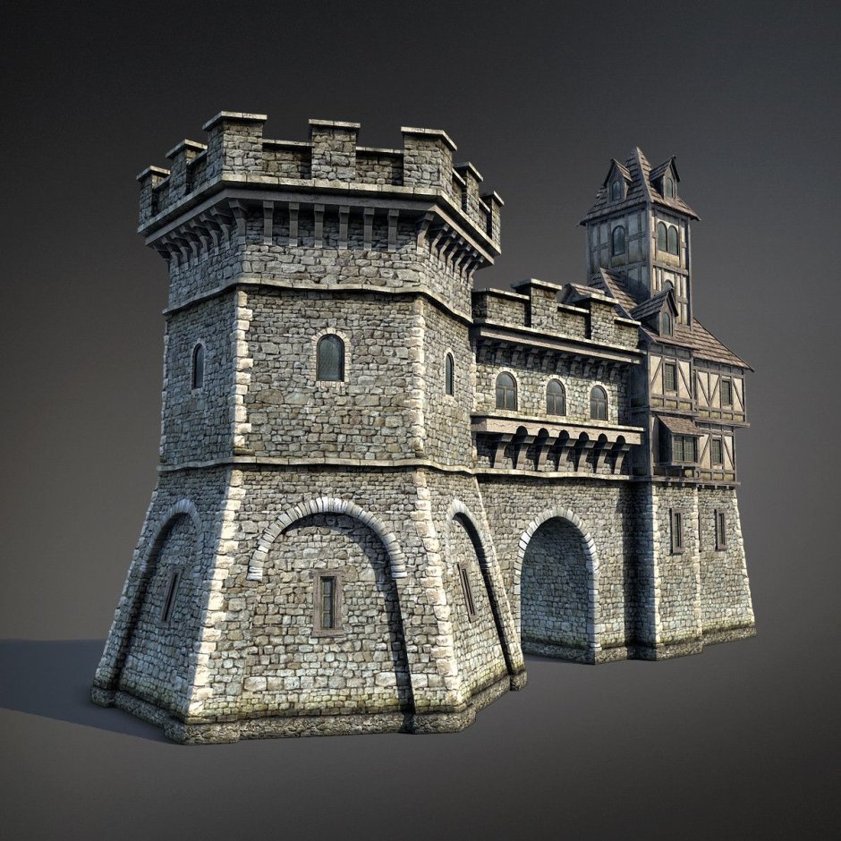 Средневековый замок 3d