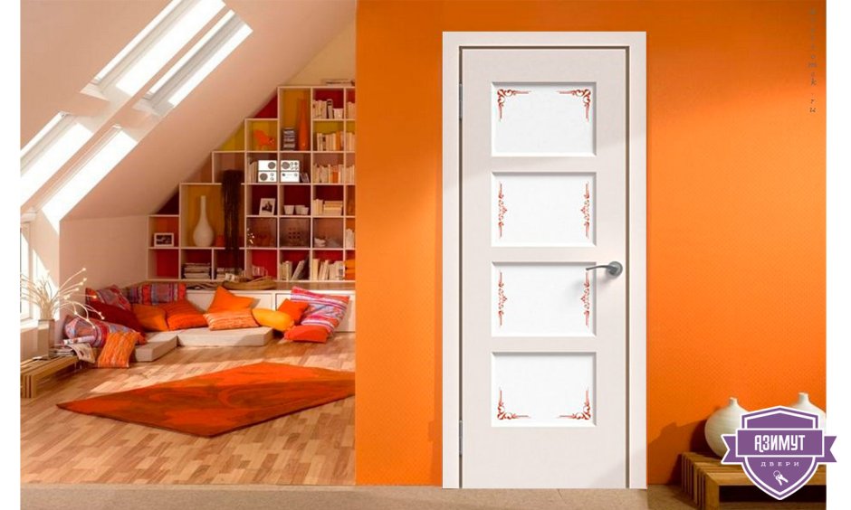 Дверь оранжевая межкомнатная