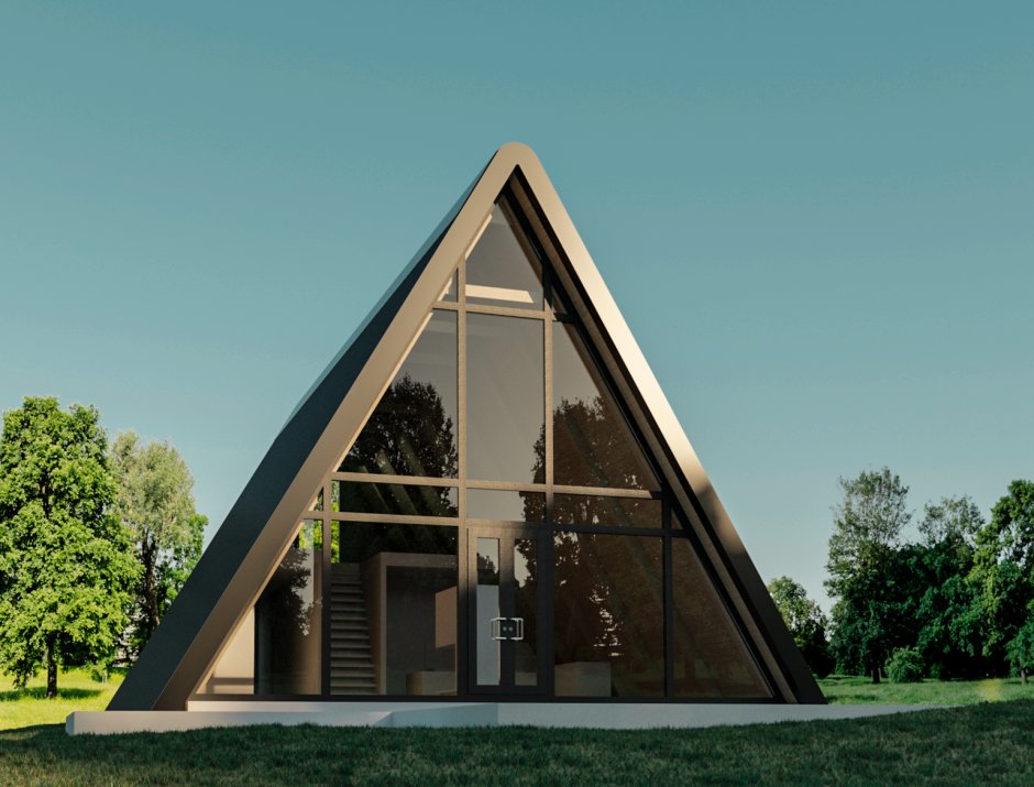 Треугольный дом интерьер