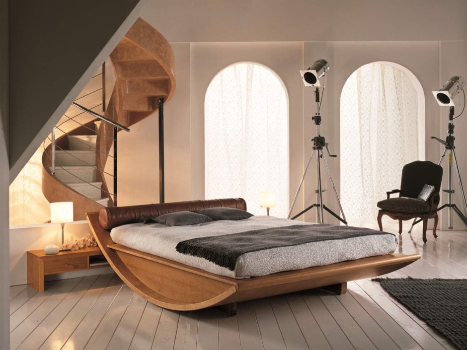 Интересный дизайн комнаты спальни