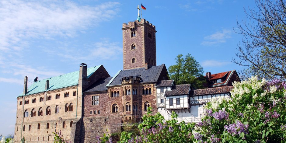 Вартбургский замок с подписью