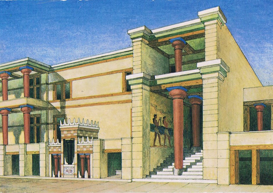 Кносский дворец в древней Греции