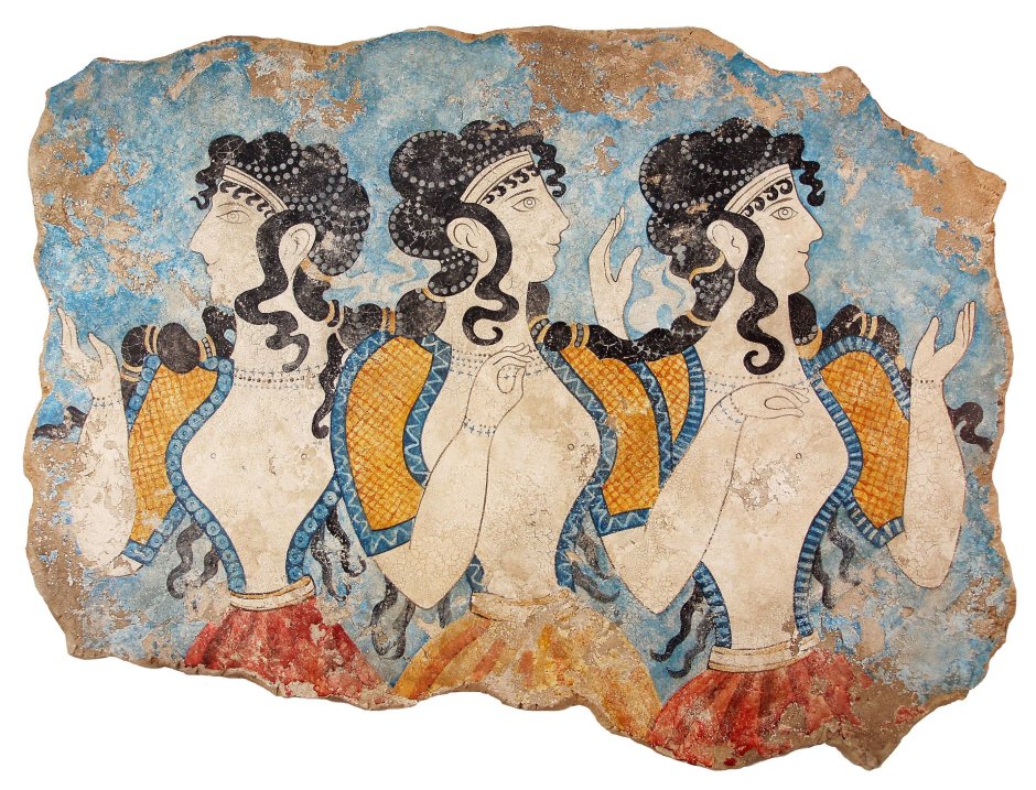 Дамы в голубом фреска Кносского дворца