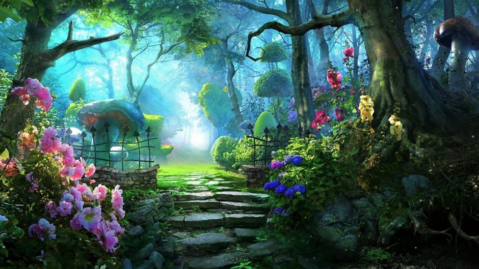 Алиса в стране чудес Волшебный лес