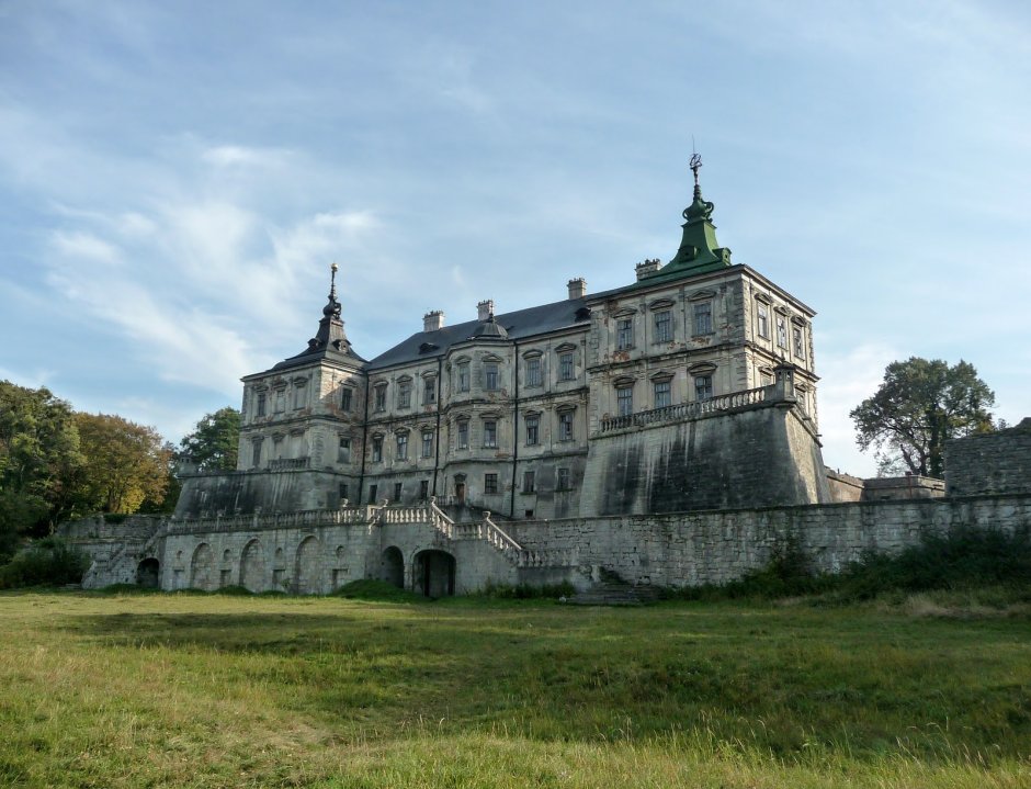 Замок Подгорцы Львовская область зимой