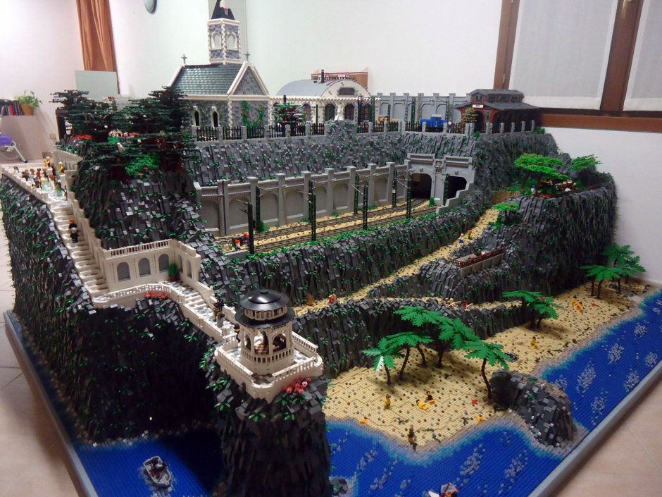 Лего диорама город