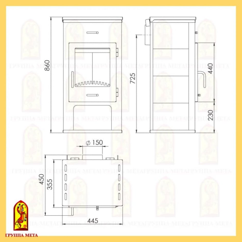 Дровяной камин Palazzetti Texas