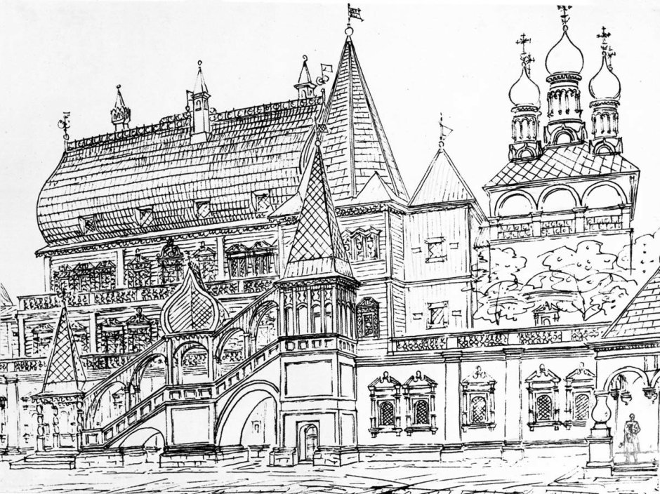 Царский дворец в Измайлово 17 век