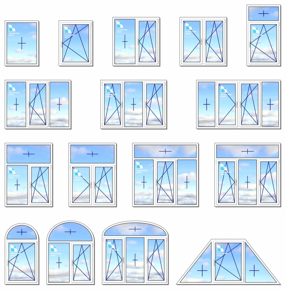 Окна в разных стилях