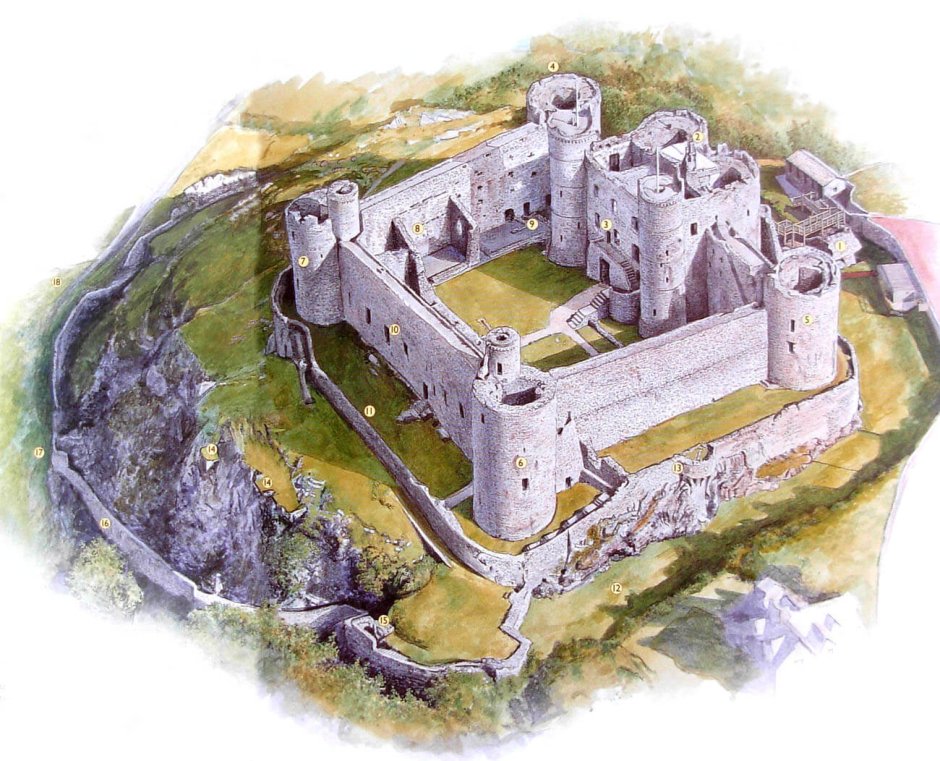 Замок Харлех план