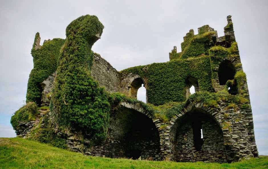 Руины замка Бэлликэрбери Ирландия