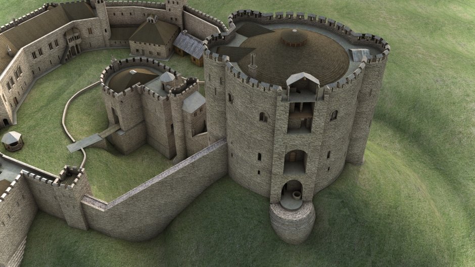 Треугольный замок средневековый