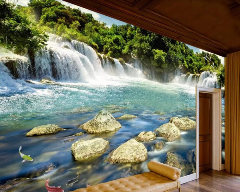 Водопад Wall Mural 3d