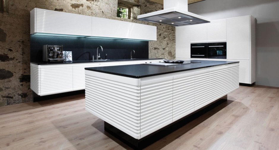 Рифленые фасады для кухни