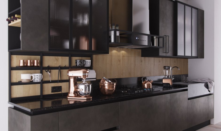 Кухня Квадро атлас Люкс