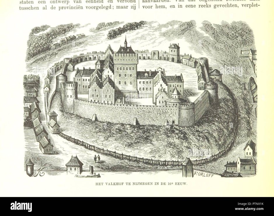 Королевский замок Пфальц Ингельхельм близ Майнца черно белое