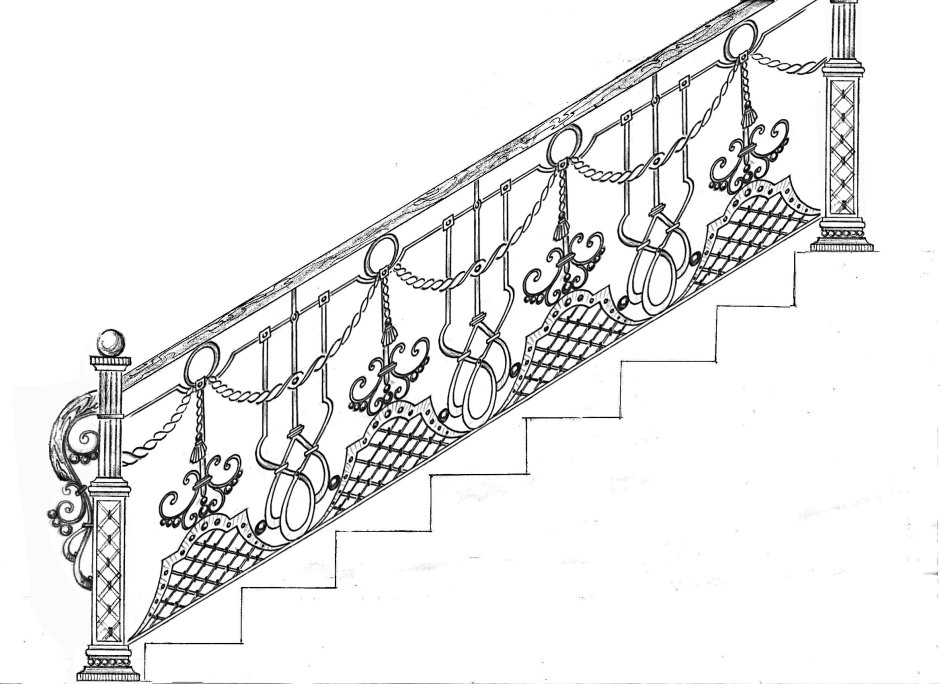 Ажурные перила для лестниц