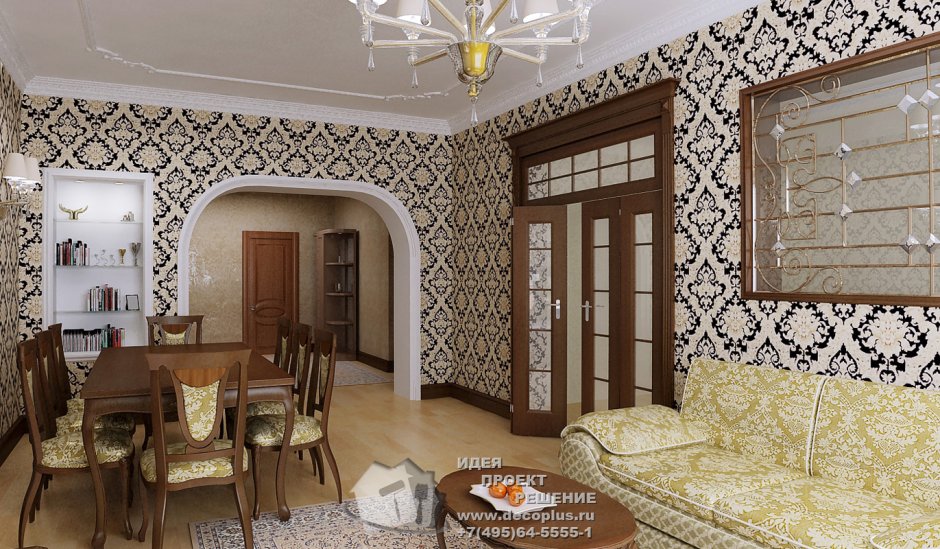 Интерьер зала в дагестанском стиле