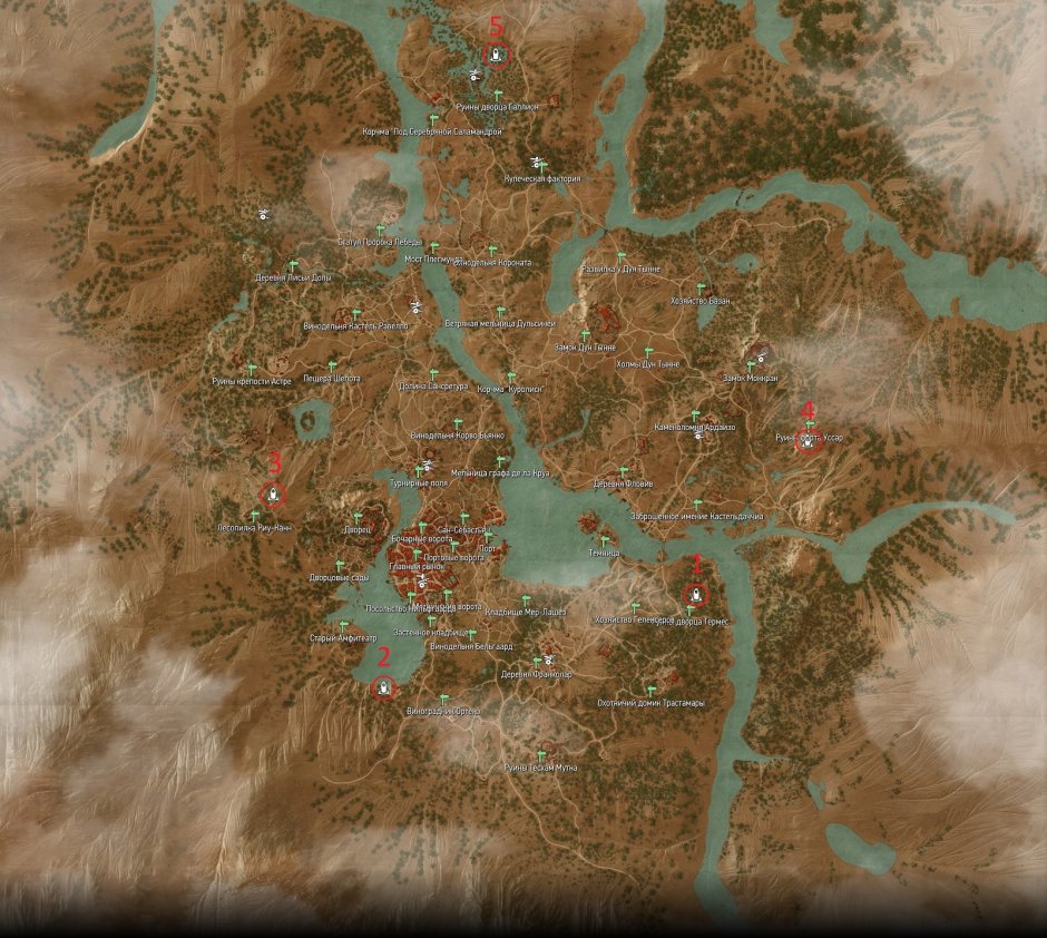 Ведьмак 3 карта мира Туссент