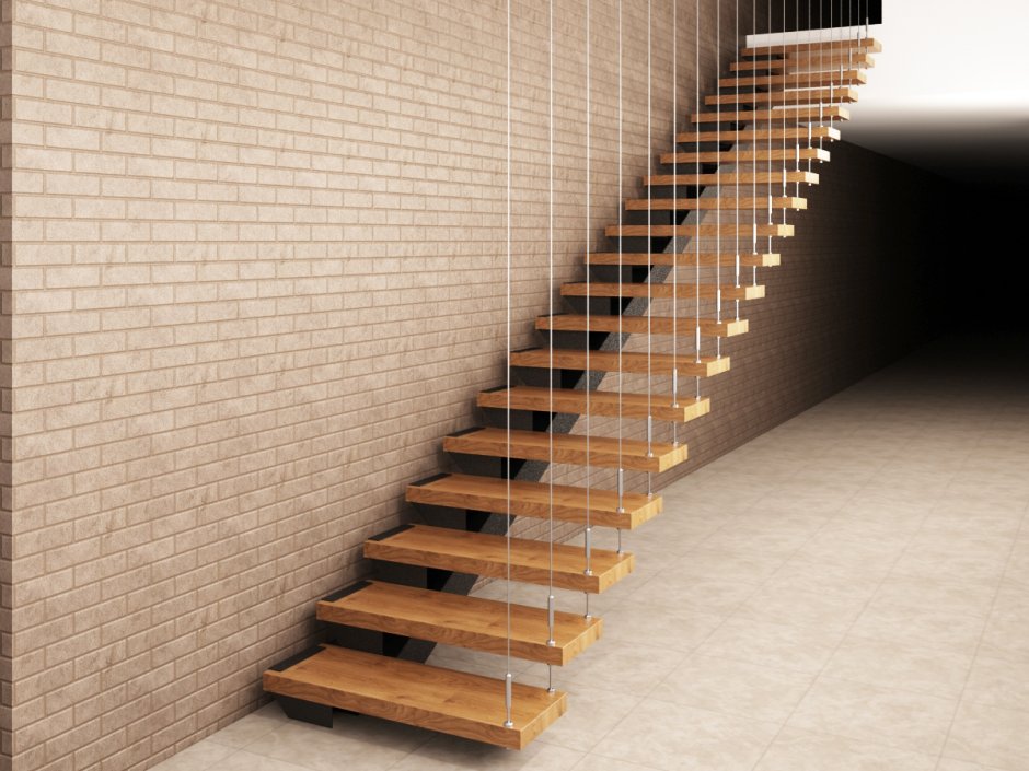 Одномаршевая лестница лофт
