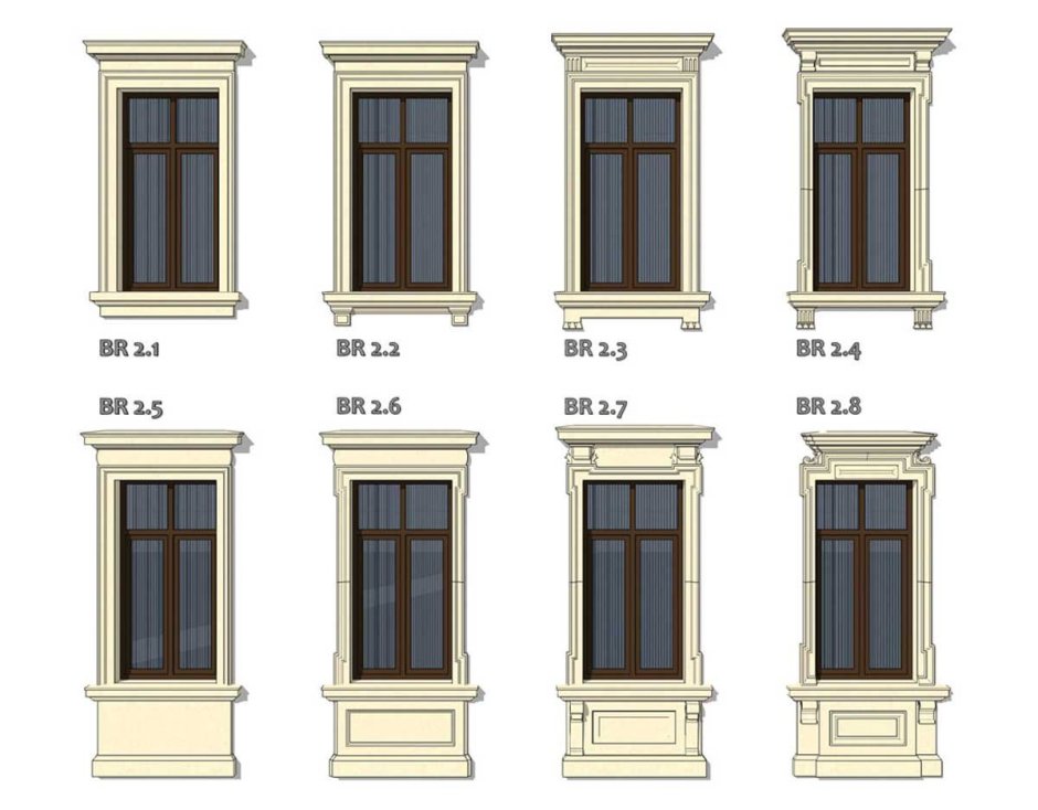 Окна Revit RFA три створки