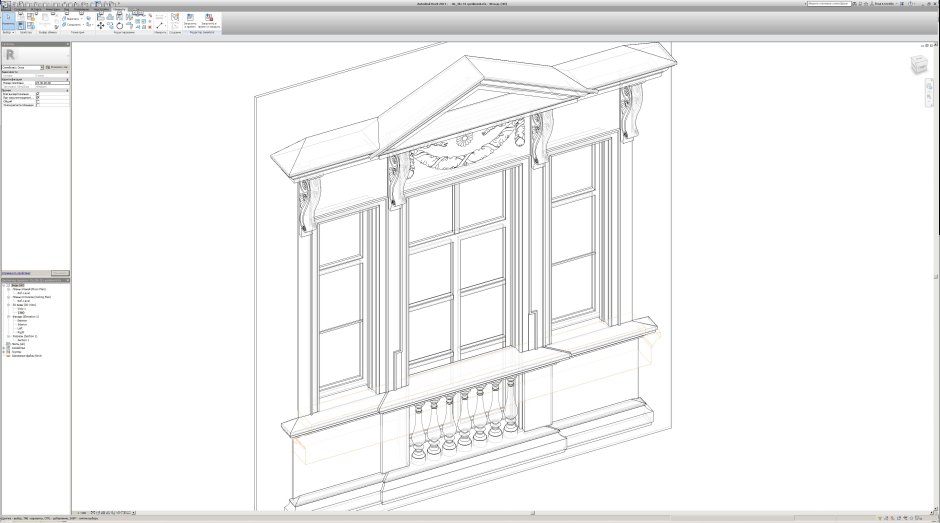 Модель окна 3d Max