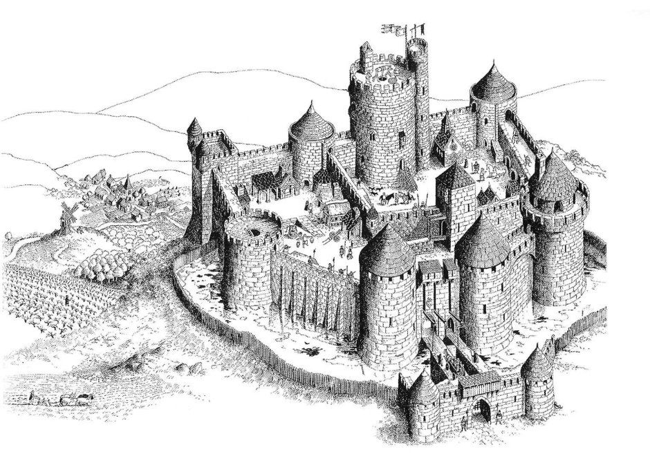 Замок куси во Франции схема