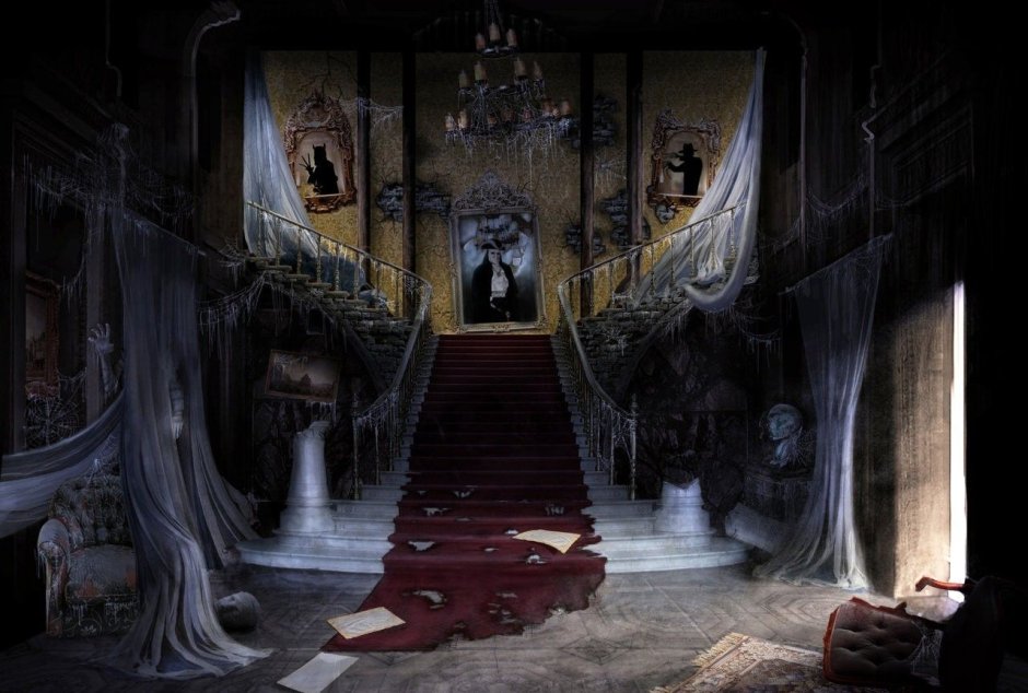 Спальня в стиле Ампир Барокко темная