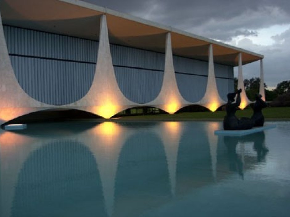 Alvorada presidential Palace in Brasilia, 1958