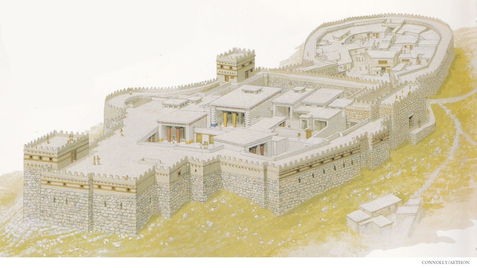 Микены дворец Мегарон реконструкция