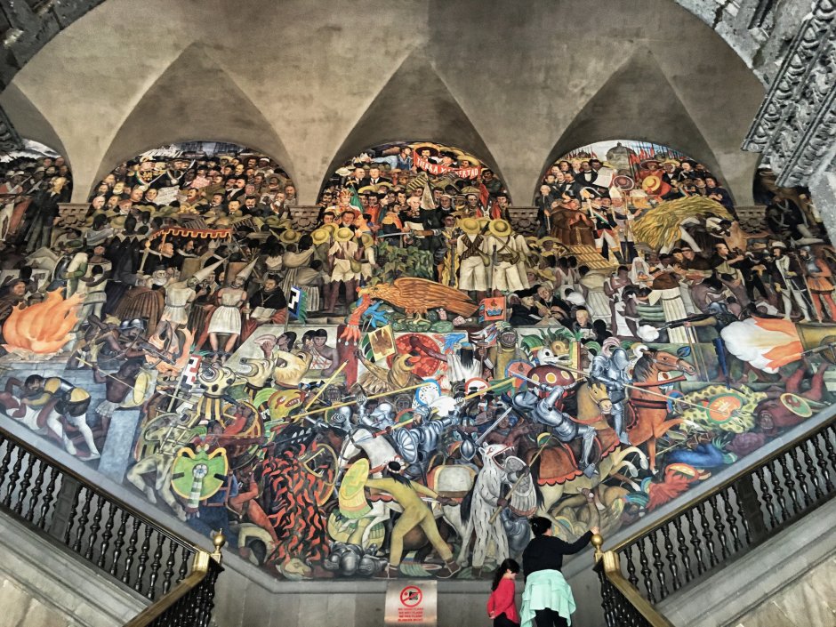 Диего Ривера роспись дворца в Мехико