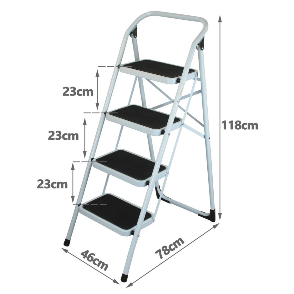 Лестница приставная 10 ступеней (высота 2470 мм, Макс. Нагрузка 100 кг)