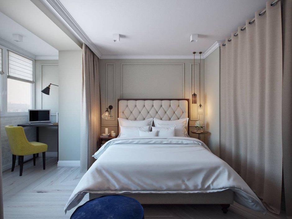 Спальня совмещенная с балконом