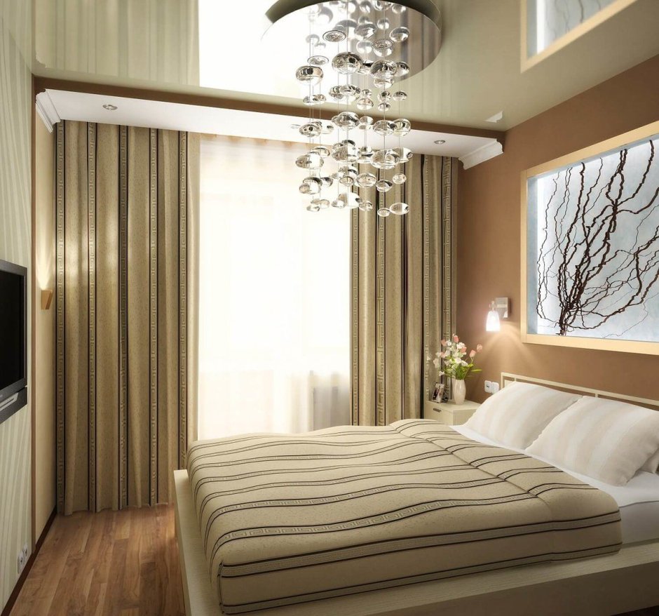 Интерьер спальни 17 кв прямоугольная