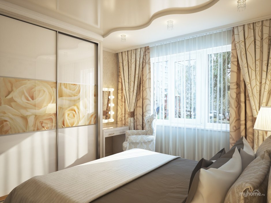 Маленькая спальня с балконом