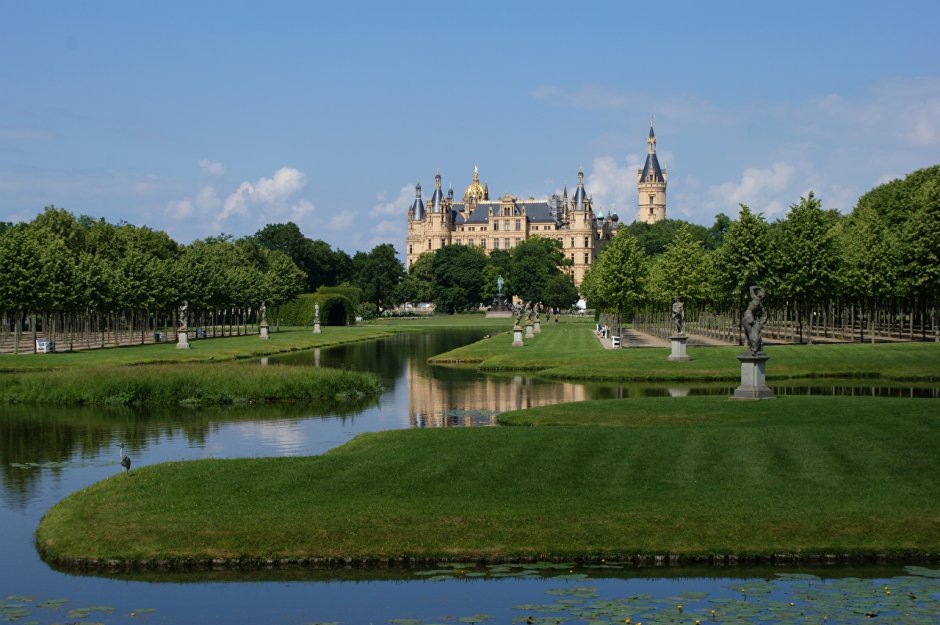 Schwerin Palace on its Island at Lake Schwerin,