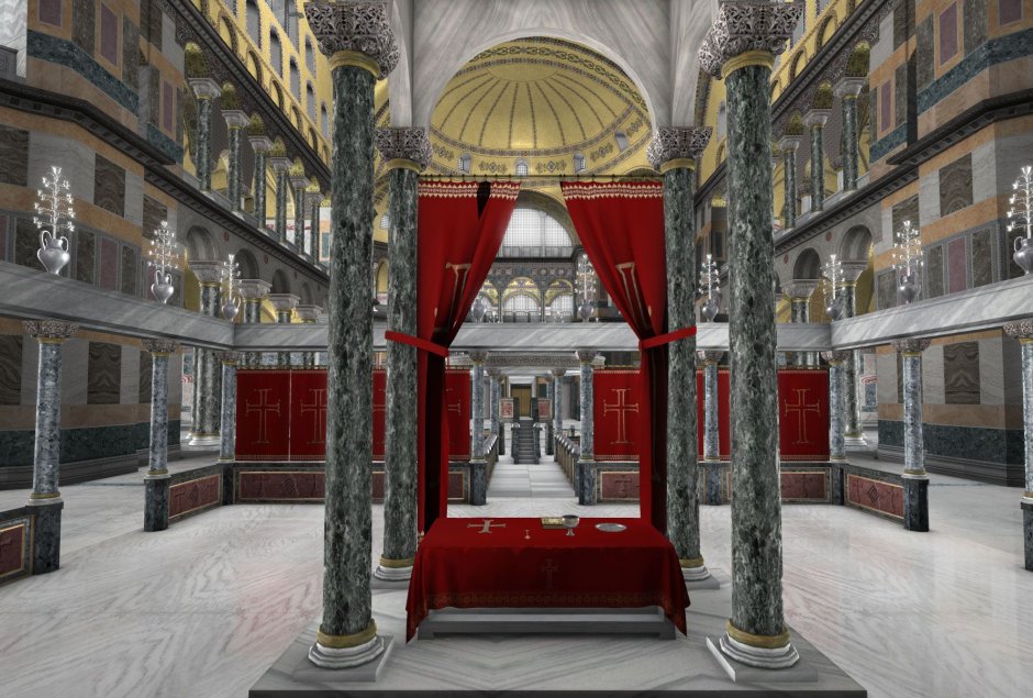 Императорский дворец в Византии внутри