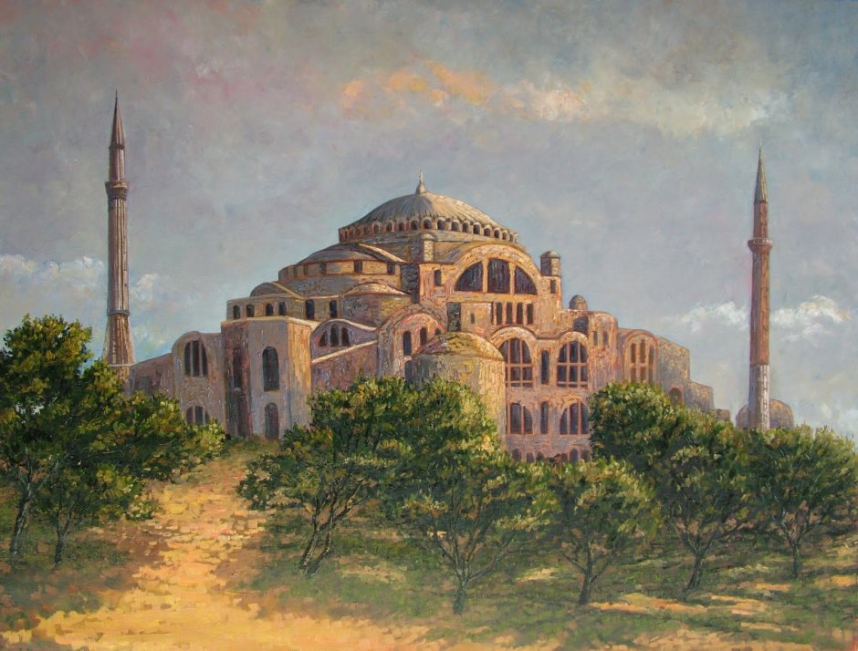 Софийский собор в Константинополе картина