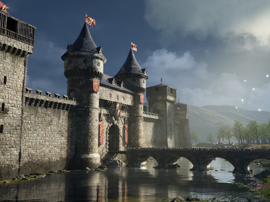 Мост в замок средневековья