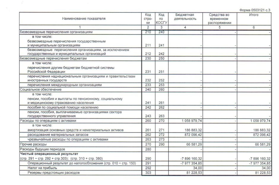 Отчет об использовании субсидии на иные цели образец заполнения 2021