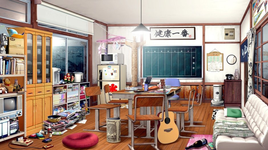 Комната в Японии аниме