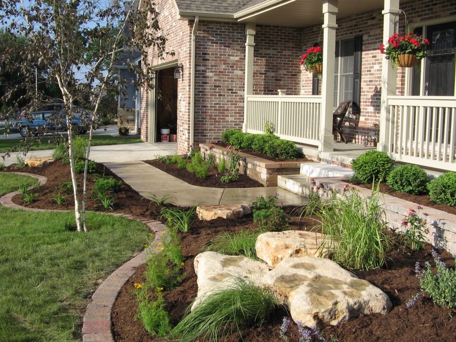 Get Landscaping ideas from House Front Yard Gard белые веранды