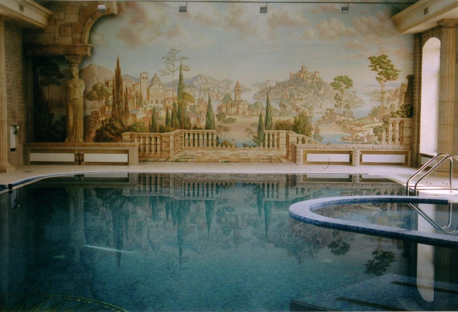 Роспись стен в бассейне
