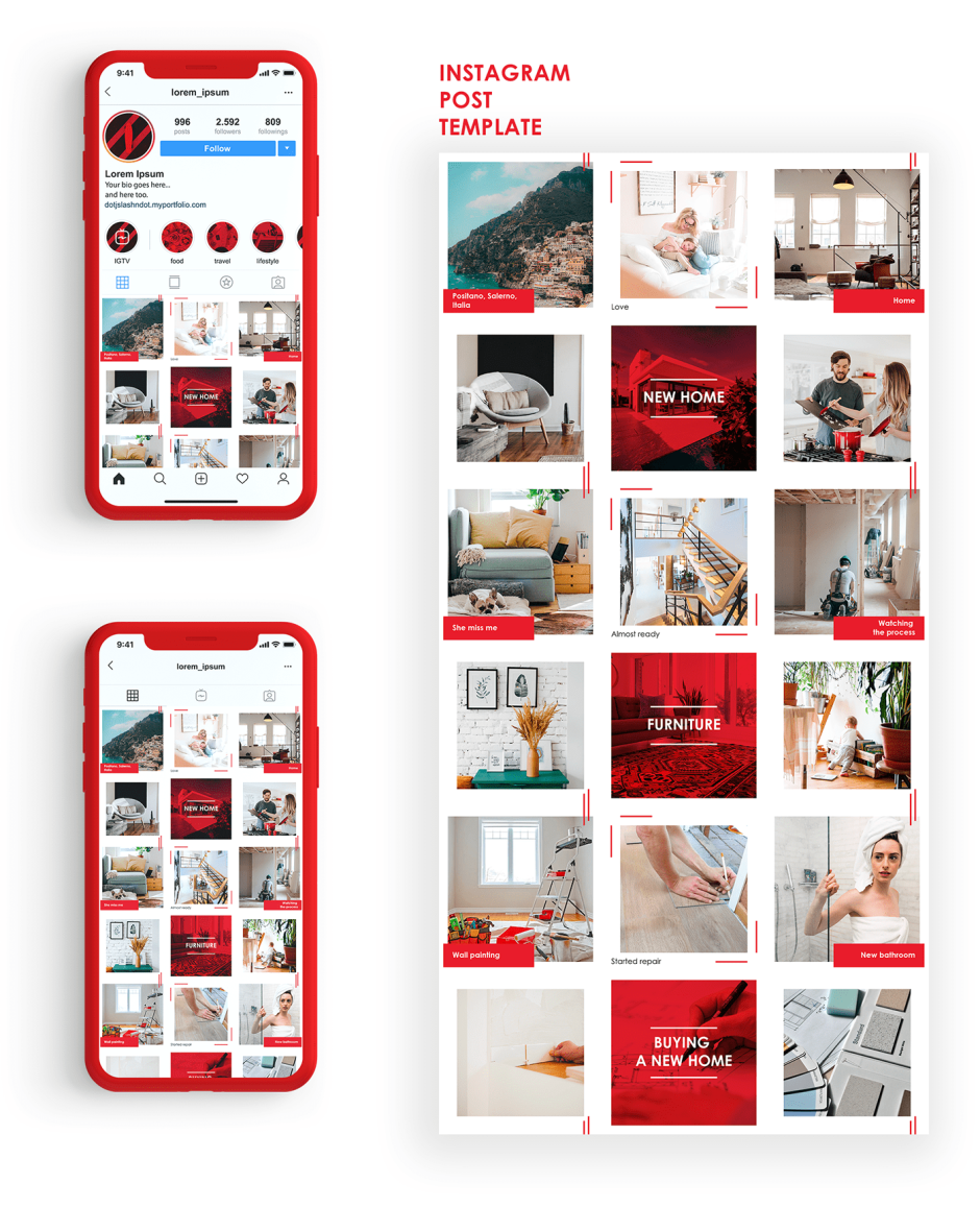 Дизайн карточек для инстаграма