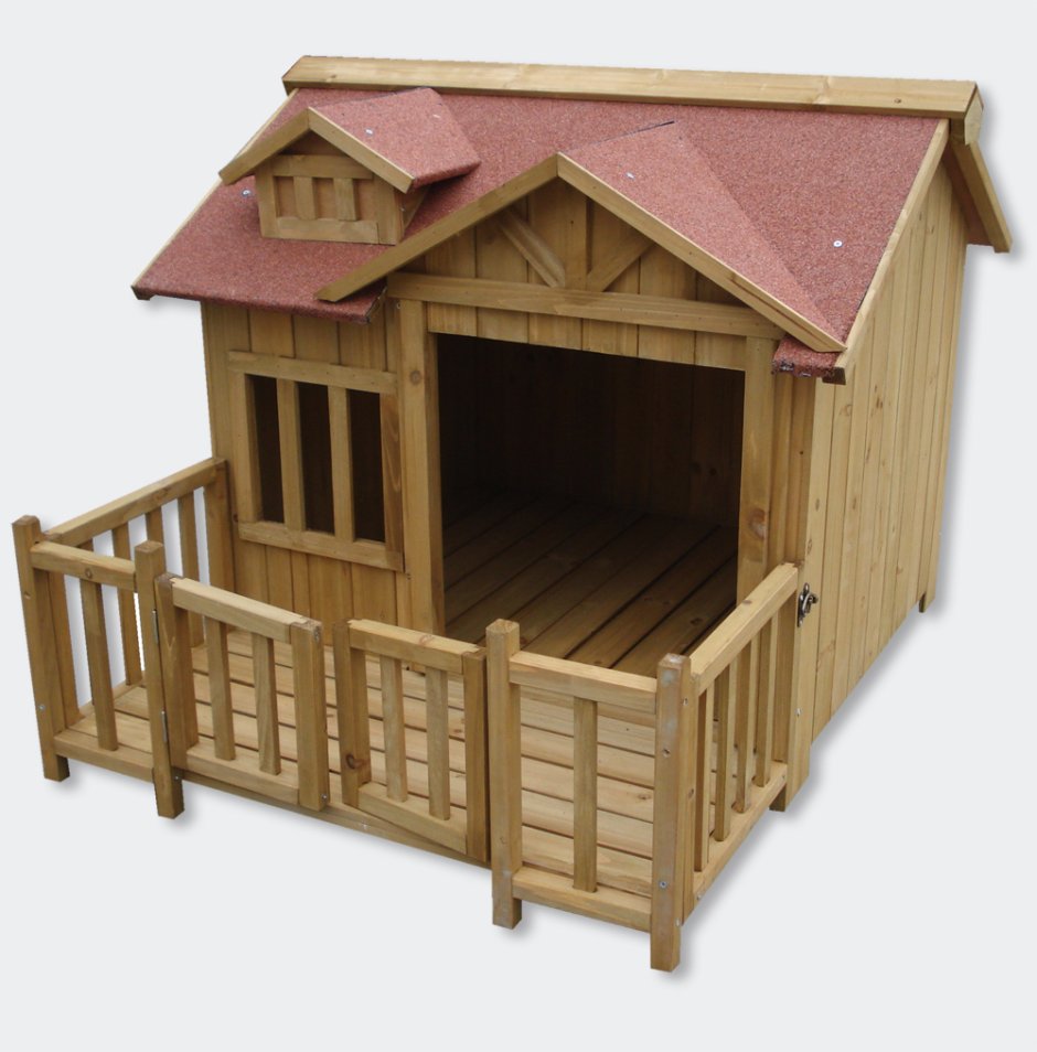 Собачий домик деревянный