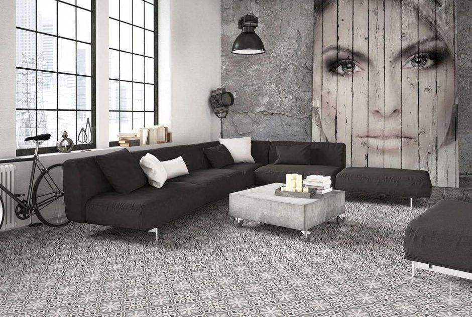 Керамическая плитка Kerlife Hydraulic William Silver напольная 45x45