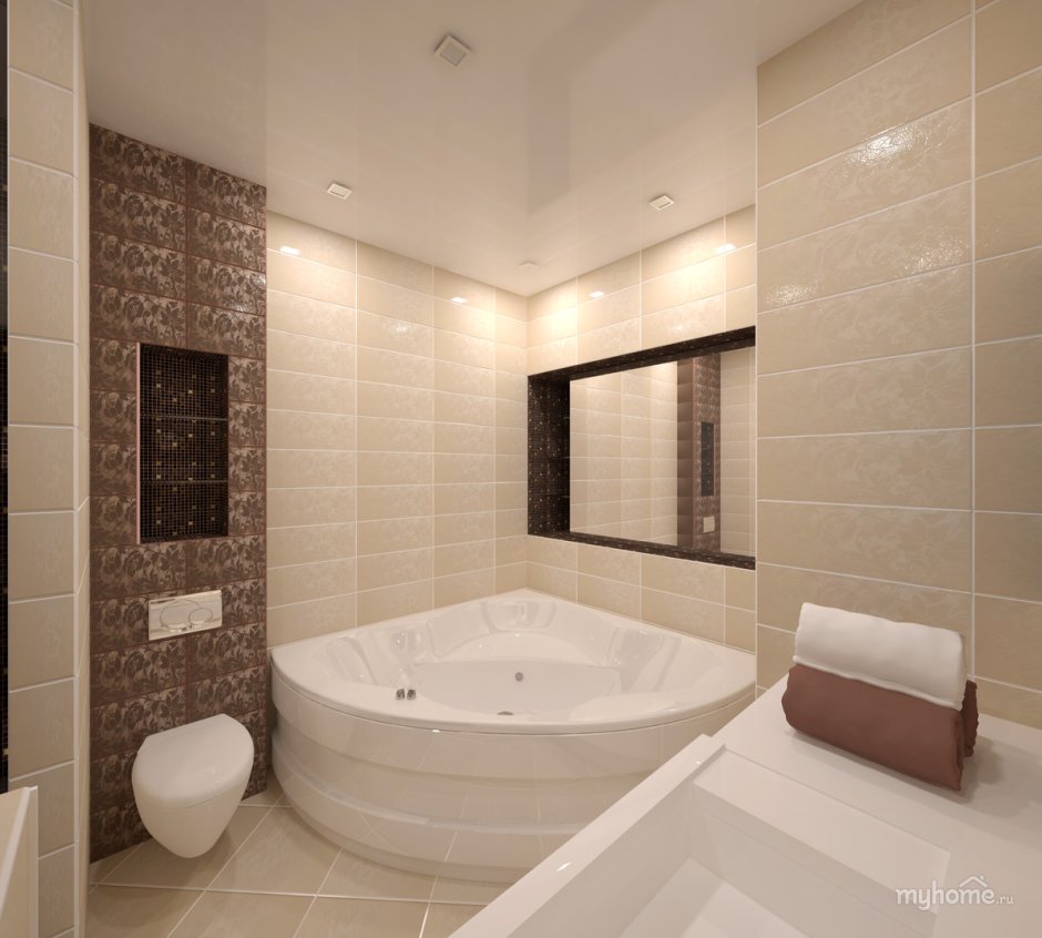 Ванная комната бежевая дизайн