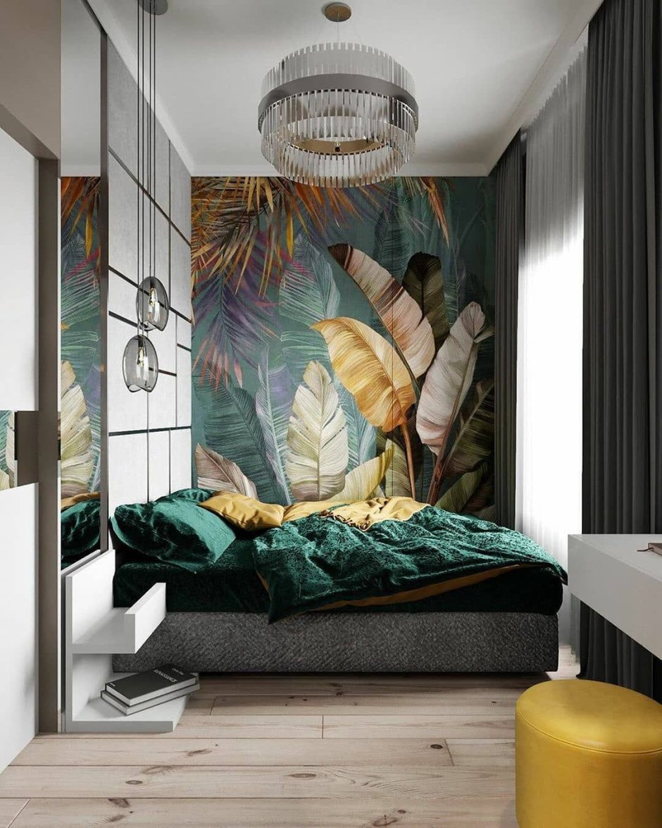 Спальня в стиле тропики