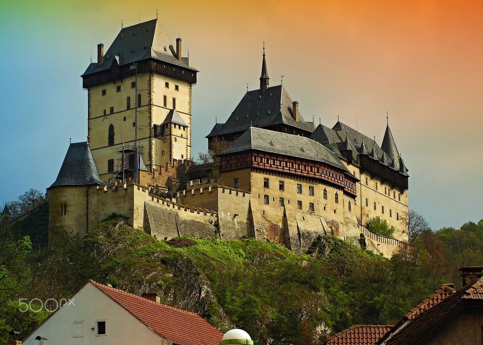Замок Локет, Чехия зимой